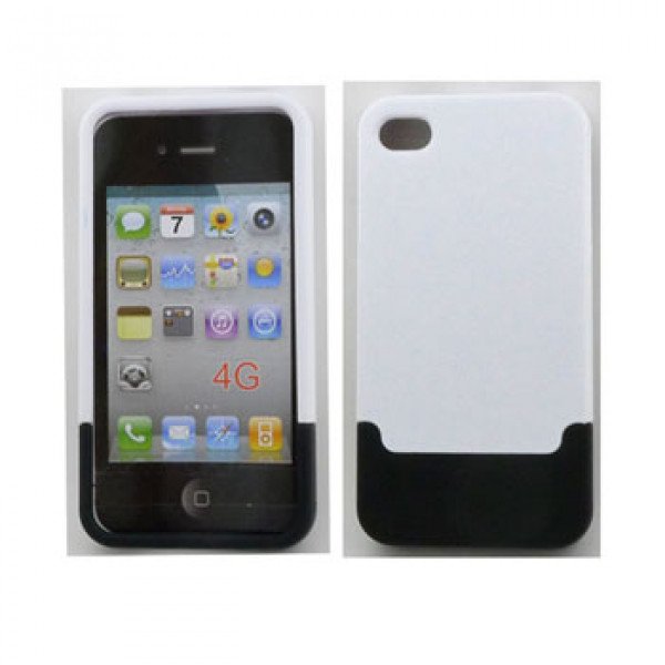 Wholesale iPhone 4 4S Push Up Case (WhiteBlack)